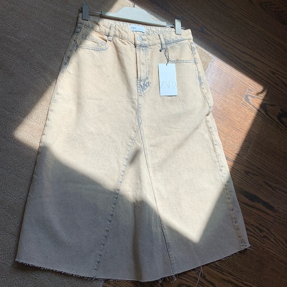 Zara Denim Midi Skirt - Picture 11 of 14